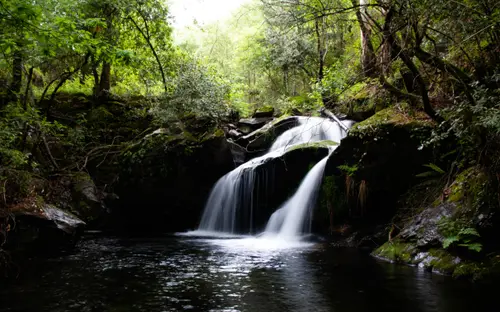 Illuminated Waterfall