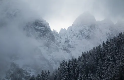 Snow In The High Mountains